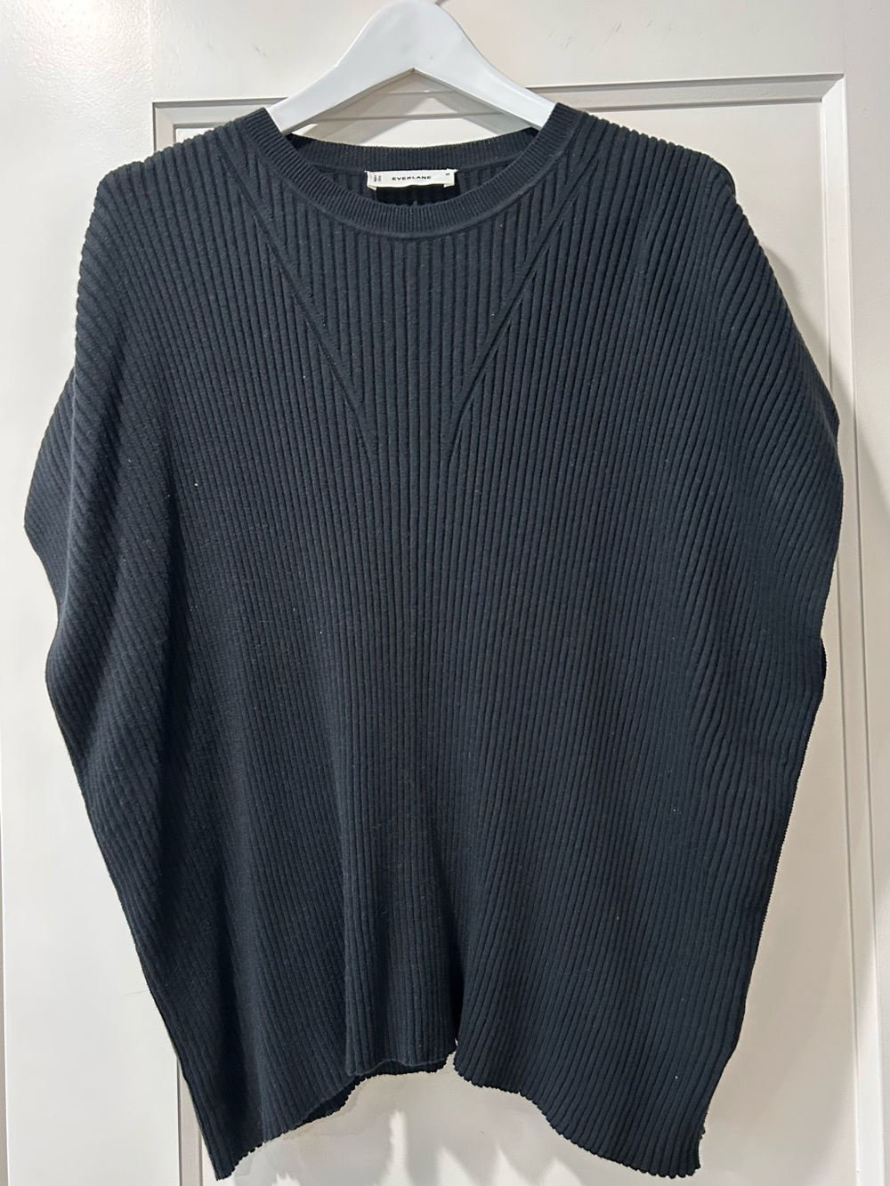 EVERLANE Knit Sweater Top with Cap Sleeves Size M